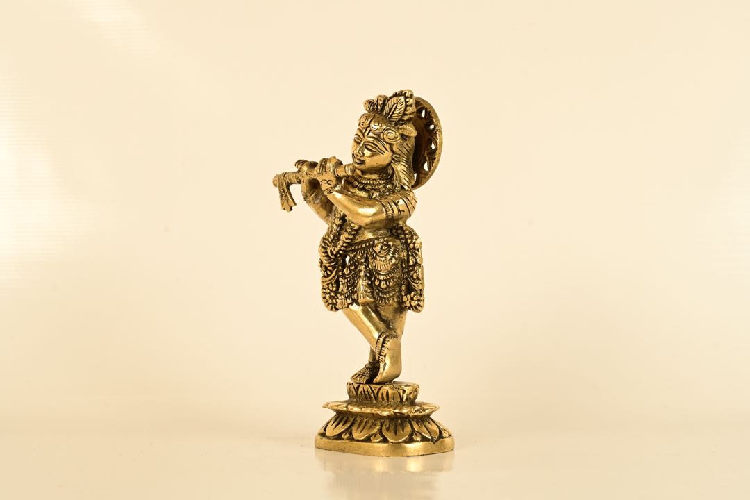 Lord Krishna with flute idol