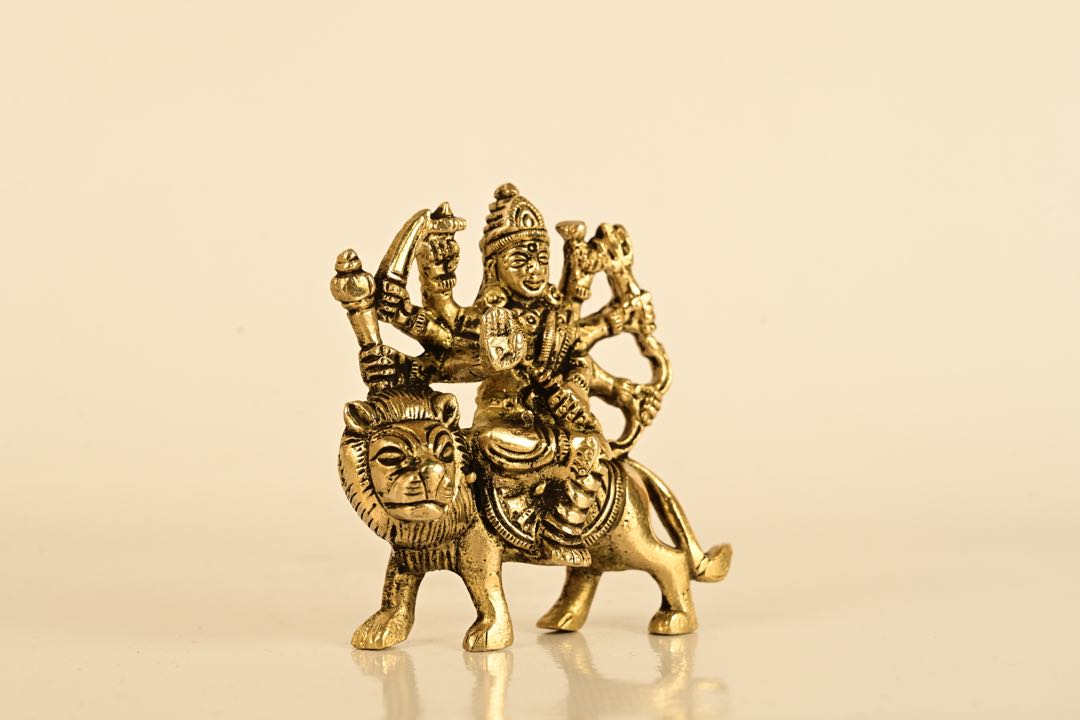 Maa Durga sitting on lion idol